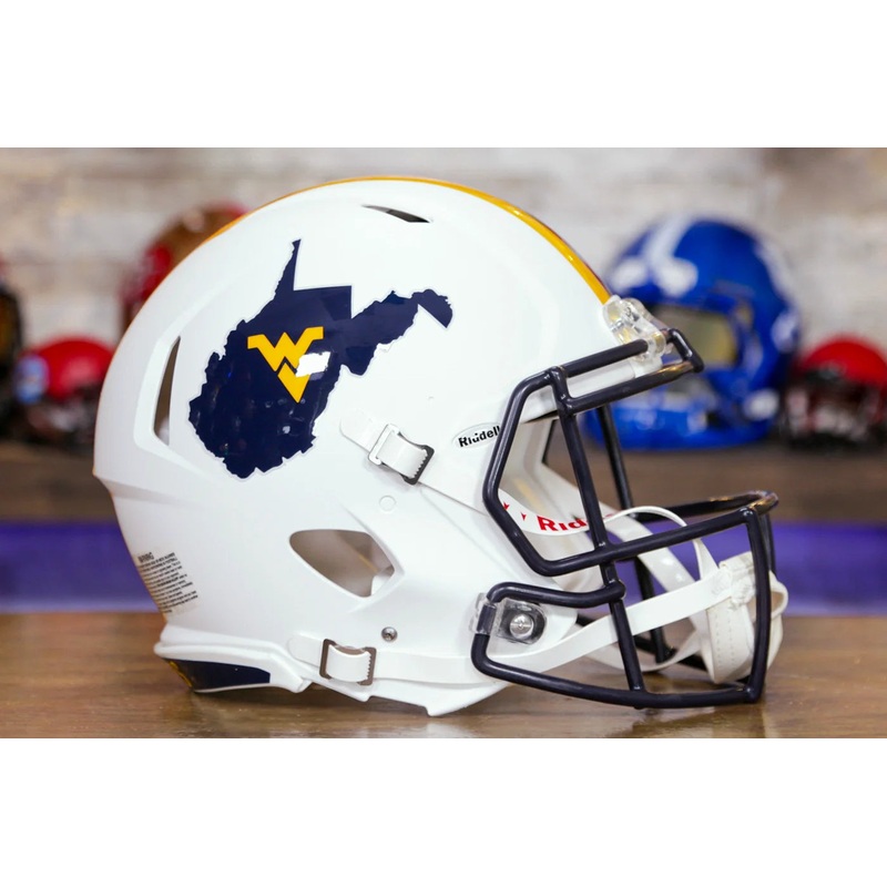 West Virginia Mountaineers Riddell Speed Authentic Helmet – White Country Roads Alternate