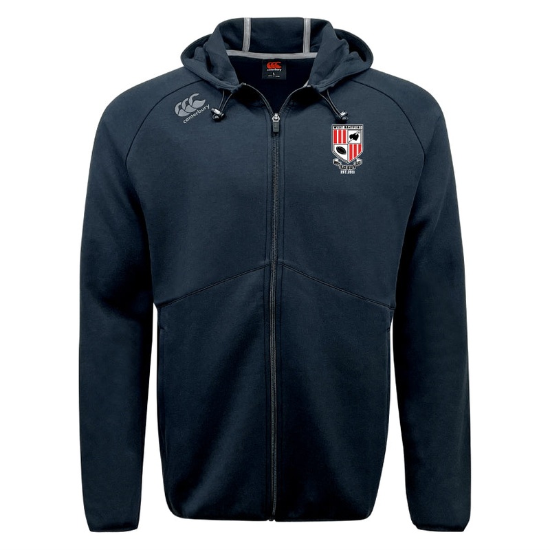 West Hartford Rugby Tempo Vapodri Full-Zip Hoodie by Canterbury XS Black