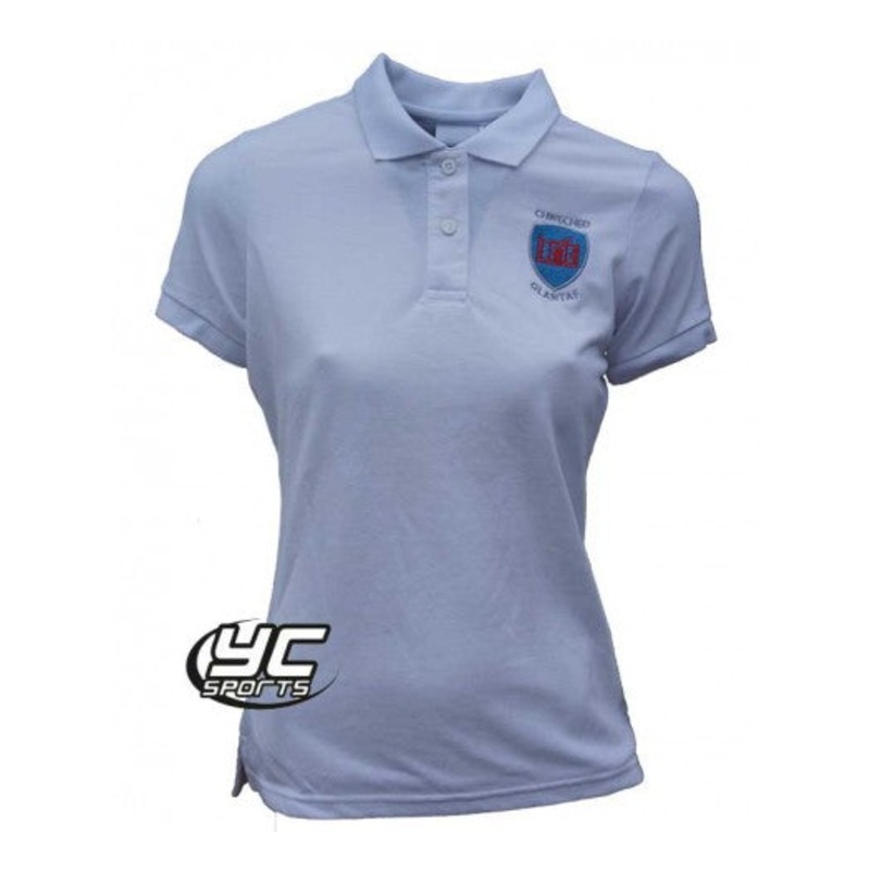 Ysgol Gyfun Gymraeg Glantaf 6th Form Fitted Polo GS WHITE