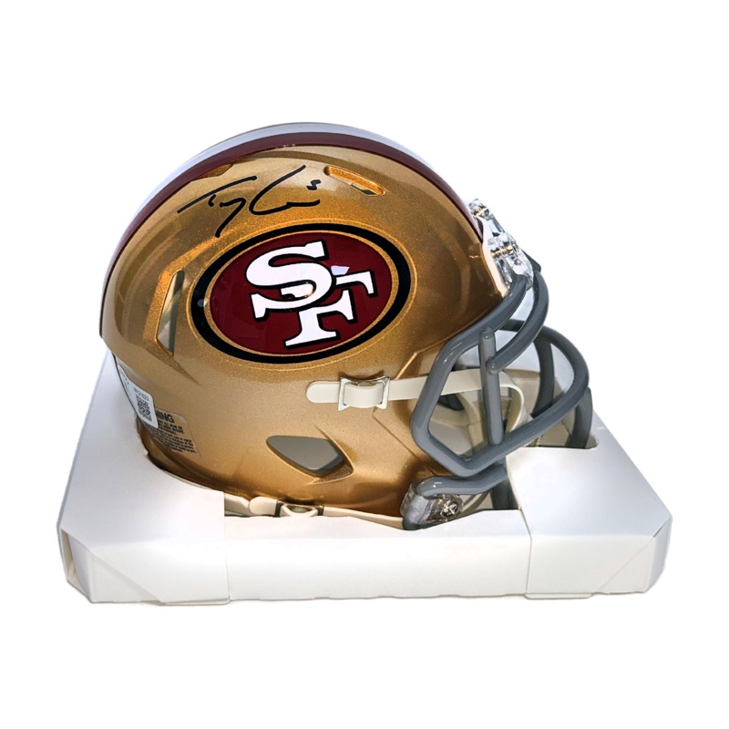 Trey Lance Autographed Hand Signed San Francisco 49ers Speed Mini Football Helmet – BAS