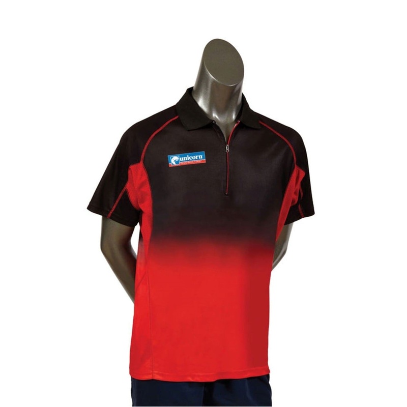 Unicorn Darts PolOvershirtt 4X Large Red/Black