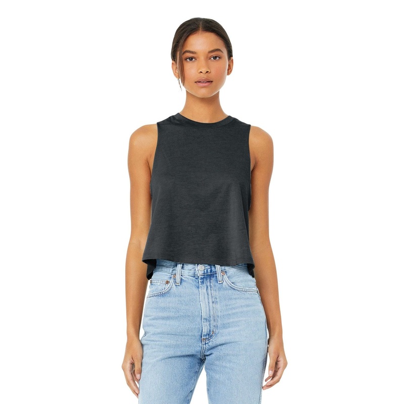 BELLA + CANVAS Women’s Racerback Cropped Tank. BC6682 Heather Mauve S