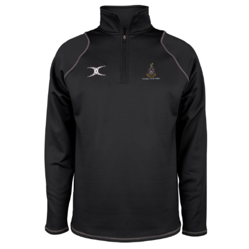 Crossley Heath School Adult’s Black Quest Mens 1/4 Zip Fleece XS