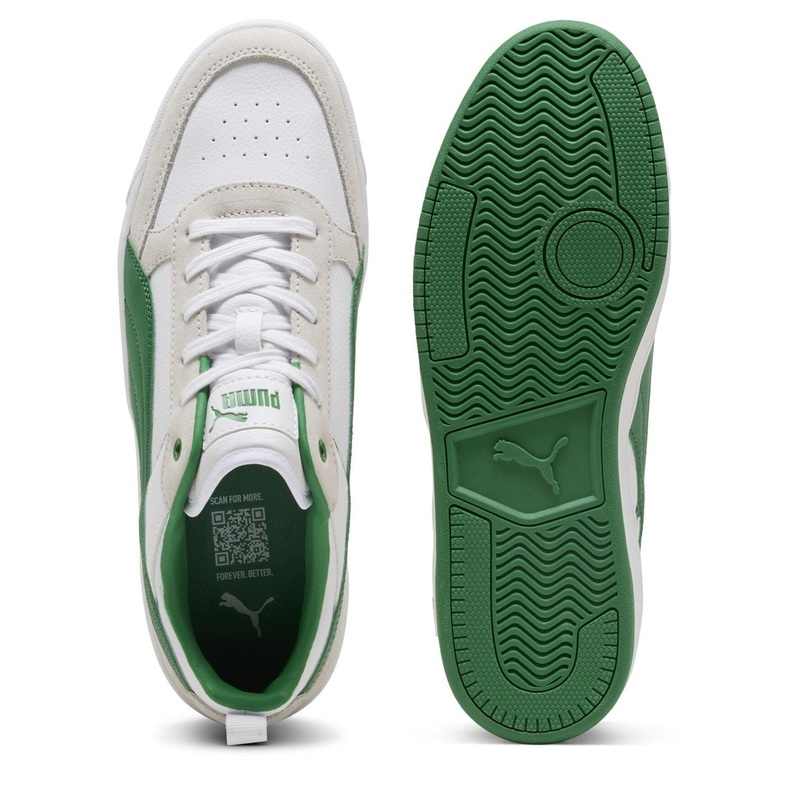 Puma Dribble Sd Court Trainers Unisex Adults 11 (46) Wht/Grn/Gry