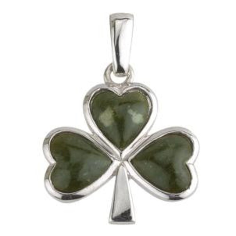 Shamrock Connemara Marble Pendant
