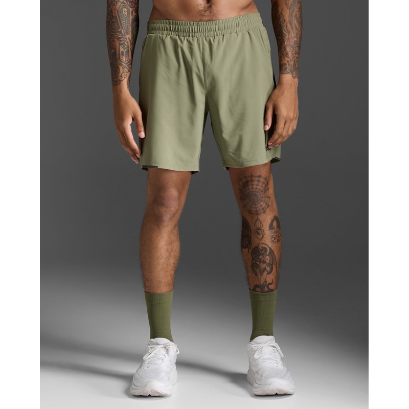 2XU Mens Aero 7 Inch Shorts – Hunter/Black Small