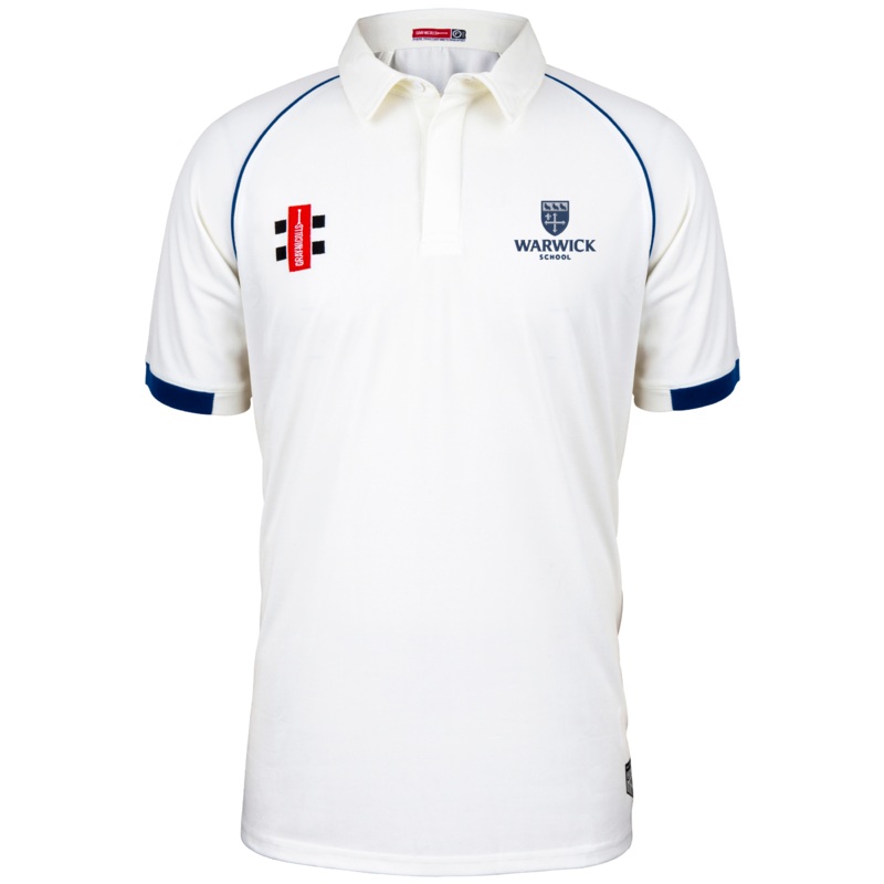 Warwick School Junior’s Ivory / Navy Matrix V2 S/S Shirt 5 – 6 Yrs