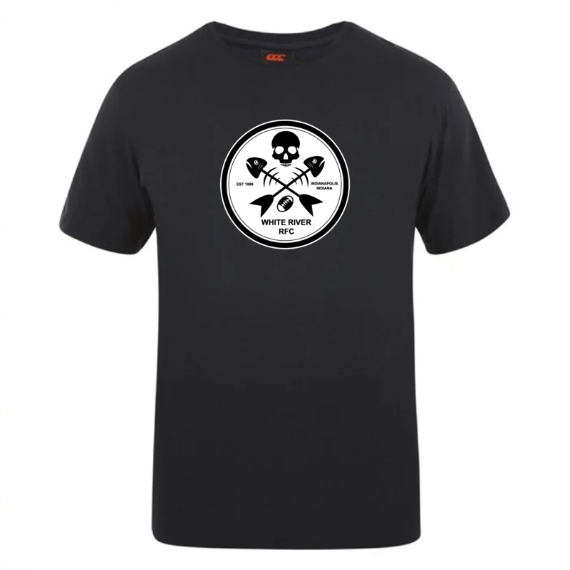 White River RFC Club Plain Tee by Canterbury Y4 Black