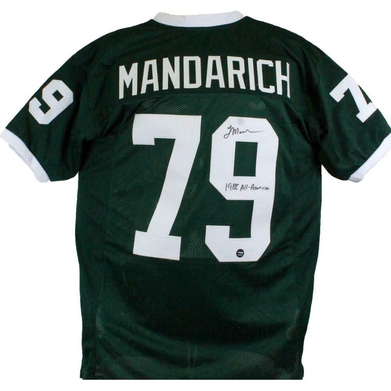Tony Mandarich Autographed “1988 All American” Green Custom Jersey
