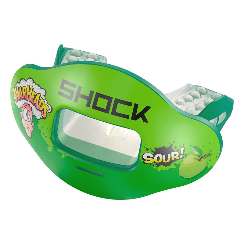 Warheads Max AirFlow Football Mouthguard Sour Green Apple OSFM