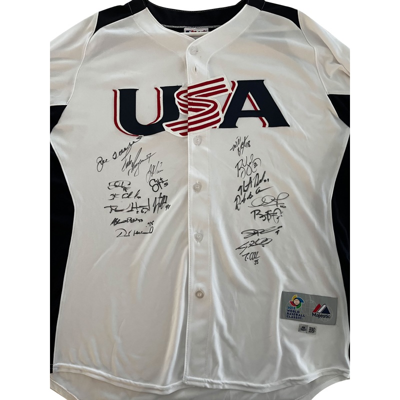 2017 WBC Team Gold Authentic Autographed Jersey – Player’s Closet Project