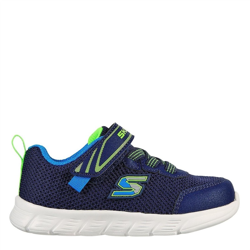 Skechers Comfy Flex Infant Boys Trainers C9 (26) Navy/Lime