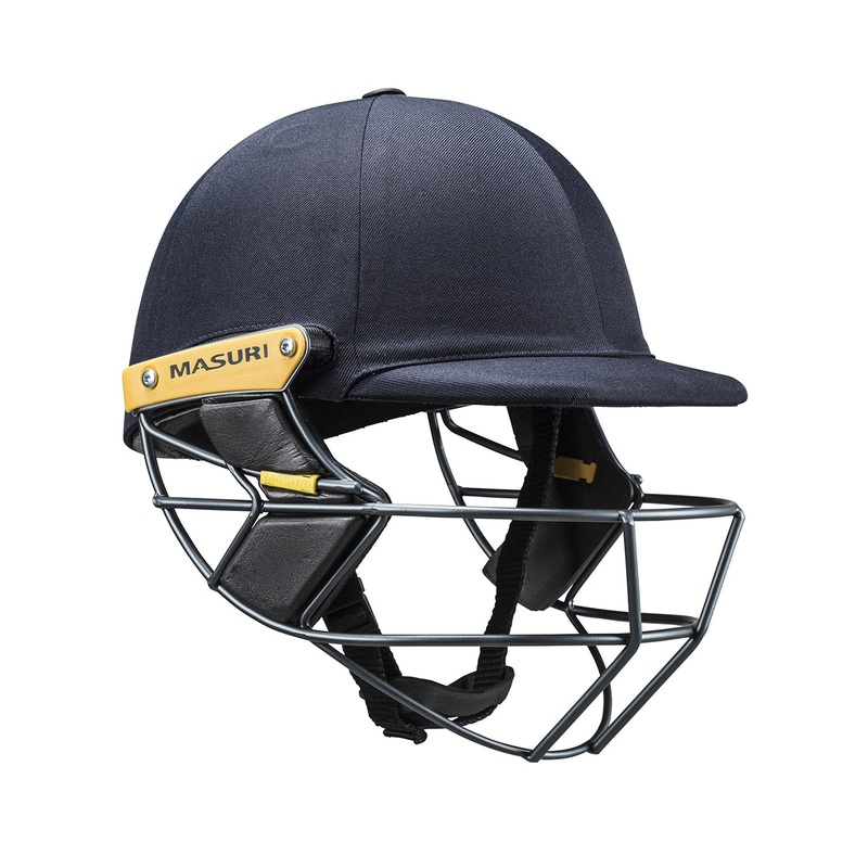 TSS – The Southport School – Custom Masuri T Line Stainless Steel Cricket Batting Helmet – Navy – Senior Small