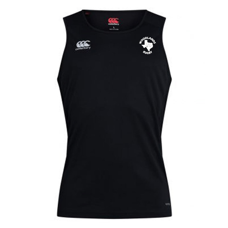 Woodlands Rugby Club Dry Singlet by Canterbury XS Black