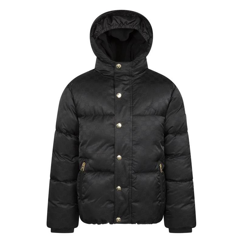 Air Jordan Printed Puffer Jacket Juniors 7-8 (S) Black