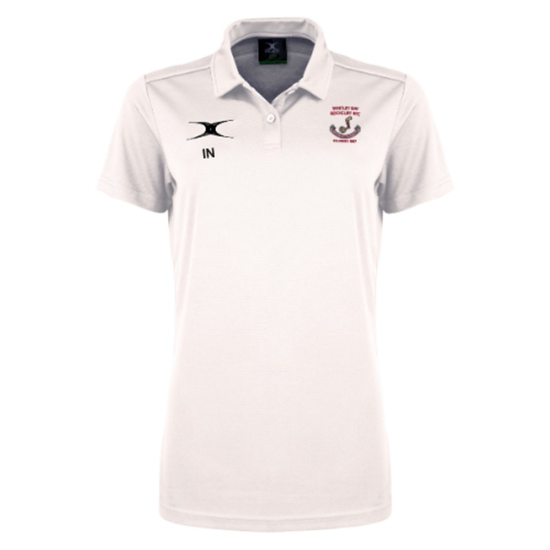 Whitley Bay Rockcliff RFC Ladies White Photon II S/S Polo Shirt W 8