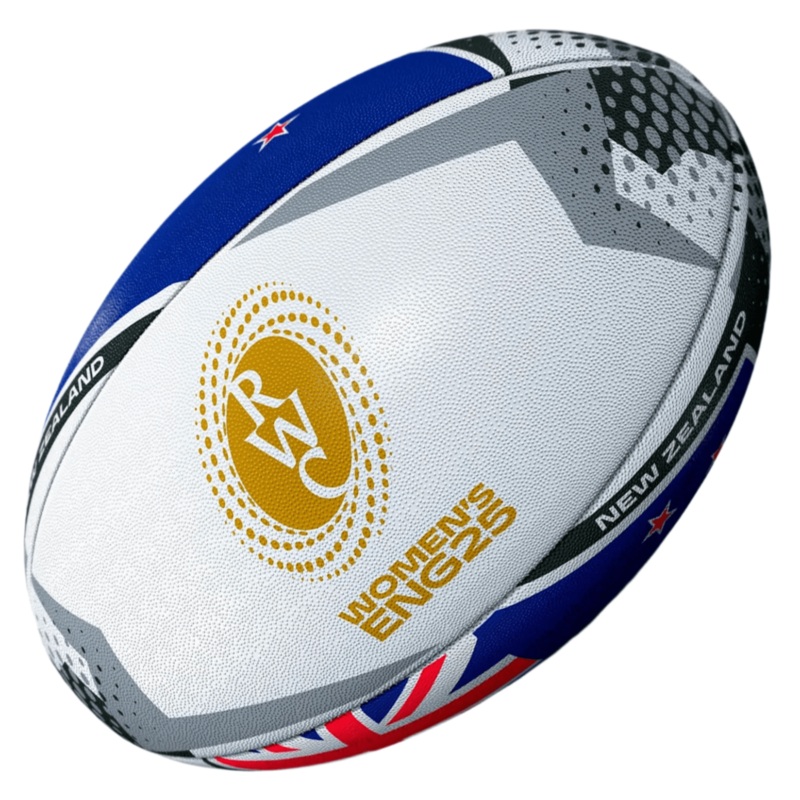 Women’s Rugby World Cup 25 New Zealand Team Ball by Gilbert 5 Blue