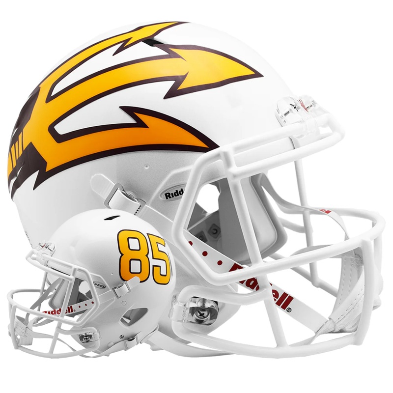 Arizona State Sun Devils Authentic Speed Helmet – White Metallic