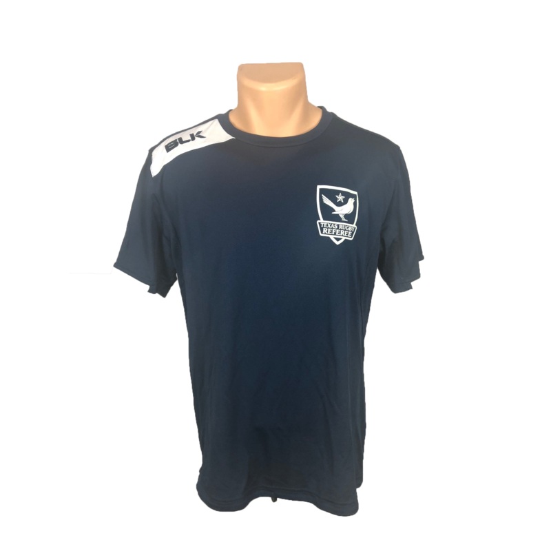 Texas Rugby Referee BLK Tech Tee – Navy X-Small