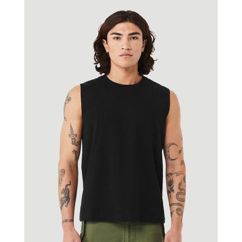 BELLA + CANVAS Men’s Triblend Tank Charcoal Black Triblend XS