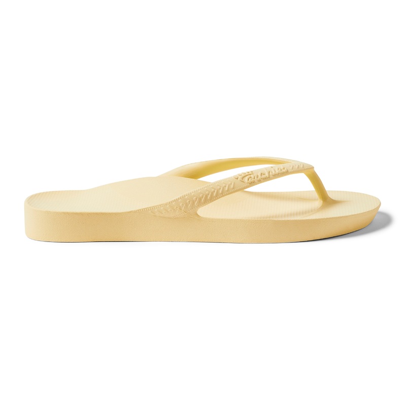 Archies Arch Support Thongs Lemon US 4
