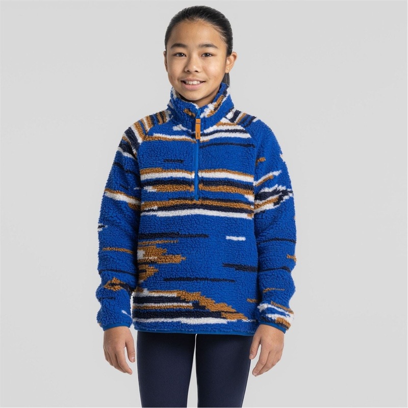 Craghoppers Tivoli Mock Neck Regular Fit Sweatshirt 3-4 Yrs TitanBluePrt