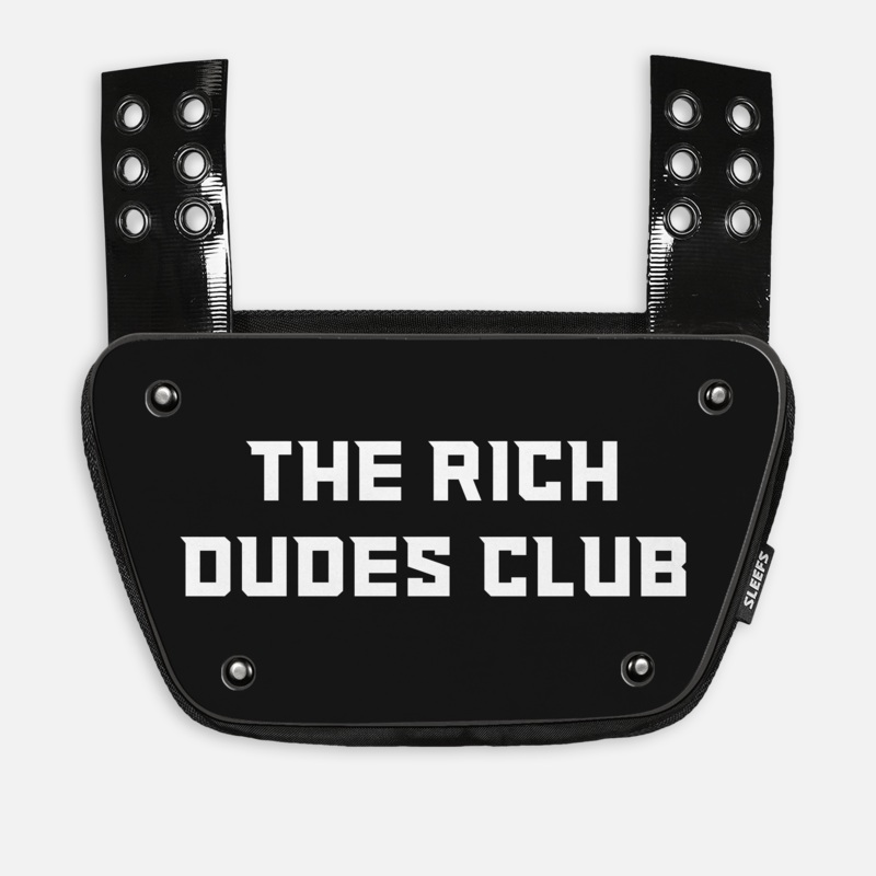 The Rich Dudes Club Sticker for Backplate SLEEFS Adult Black