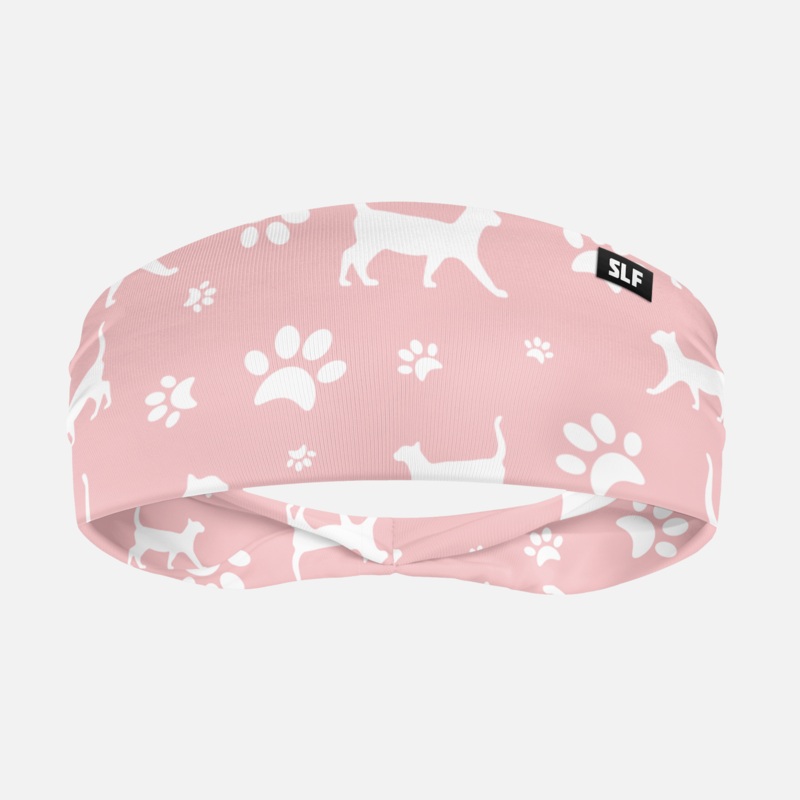 Cats Paws Soft Coral Headband ONE SIZE Coral