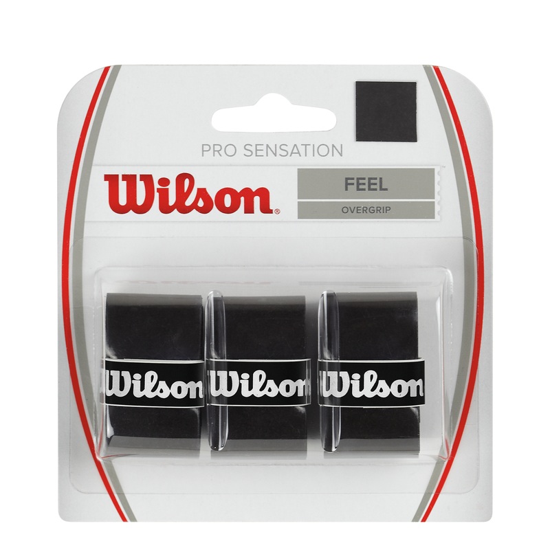 Wilson Pro Overgrip Sensation 3 Pack – Black BLACK One Size