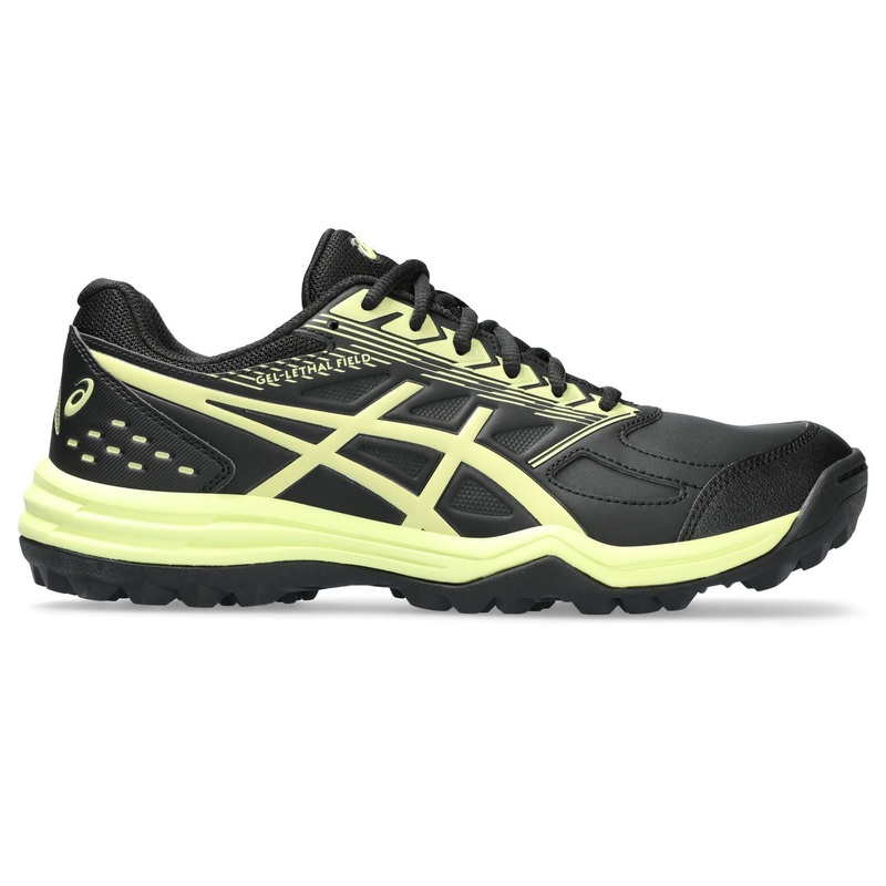 Asics Mens Gel Lethal Field Turf and Hockey Shoe – Black/Glow Yellow US 8
