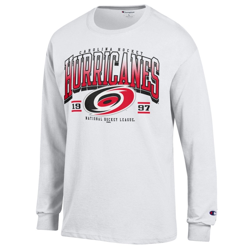 Carolina Hurricanes White Eye Logo Long Sleeve T-Shirt Small