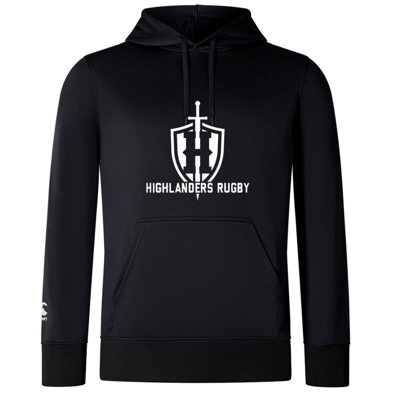 Highlanders Rugby NC Club Lightweight Hoodie by Canterbury Y4 Black