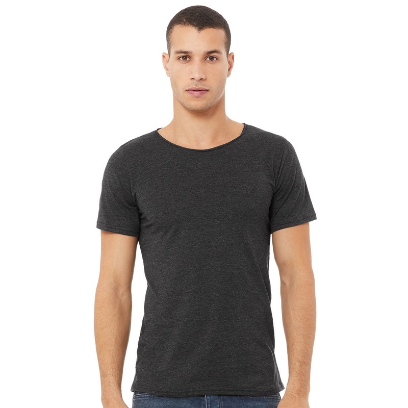 BELLA + CANVAS Men’s Raw Neck Tee Black S