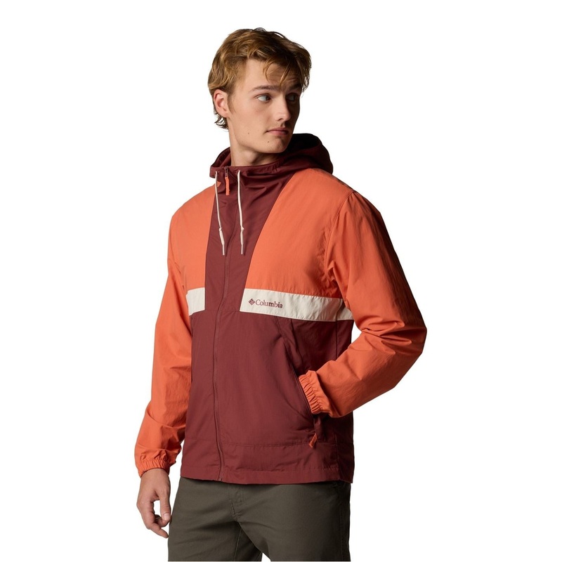 Columbia Spire Hooded Windbreaker Jacket Small Tuscan