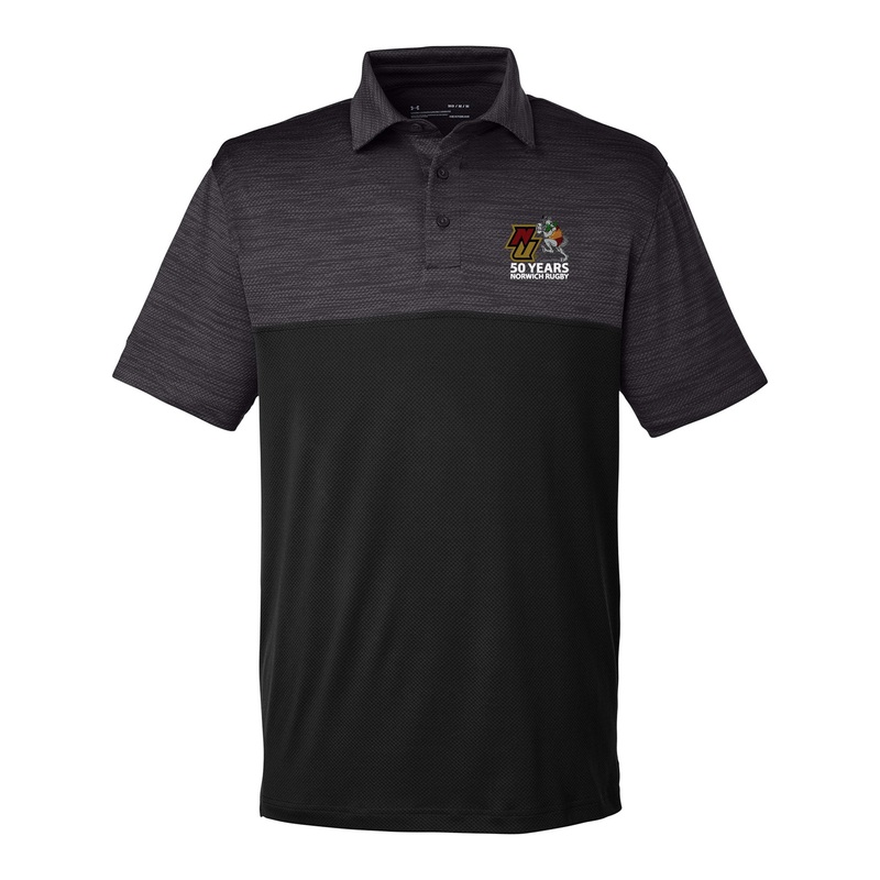 Norwich Rugby 50th Anniversary Colorblock Polo Black Small