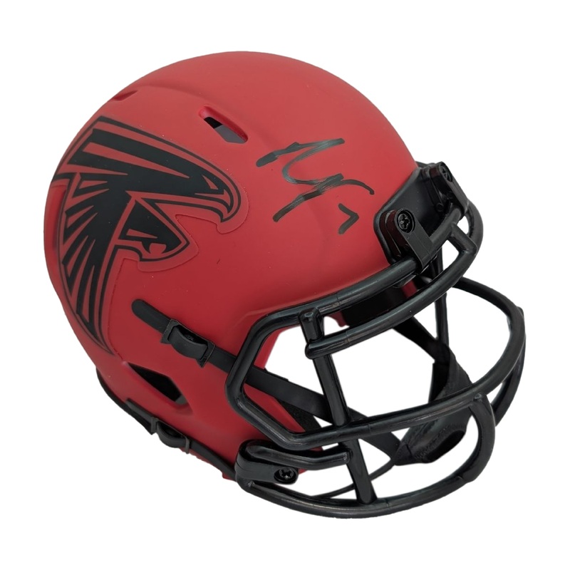 Autographed Atlanta Falcons Bijan Robinson Rave Mini Helmet
