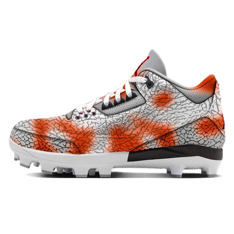 “Elephant Koi” Jordan 3 Retro MCS Baseball & Softball Cleats 7