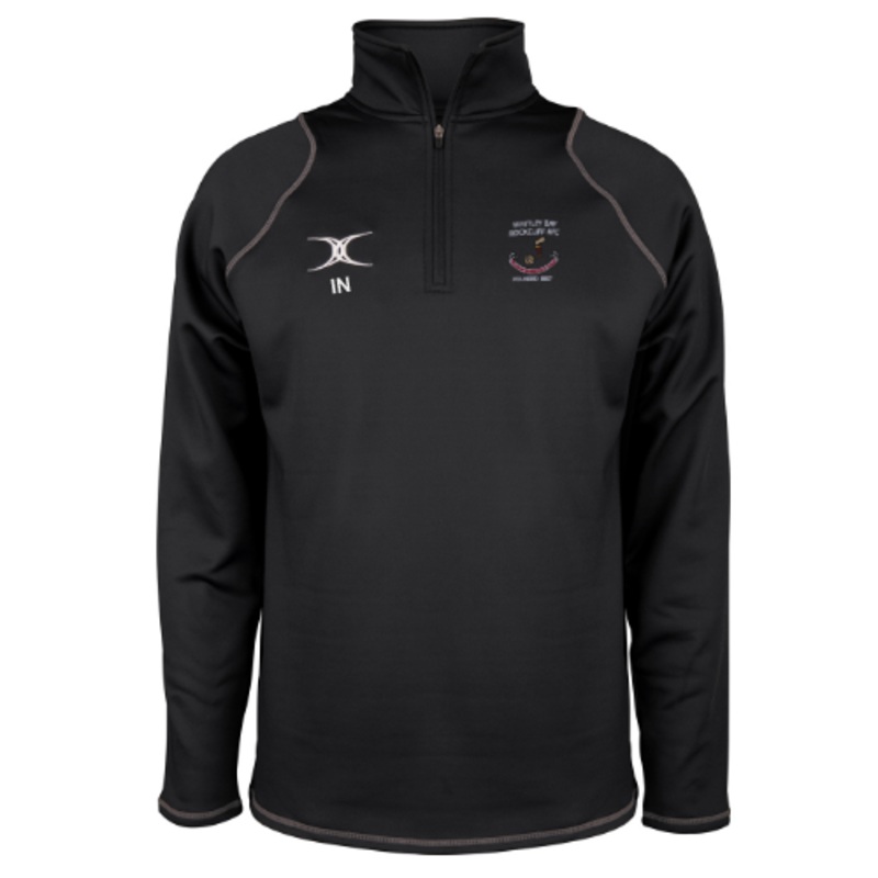 Whitley Bay Rockcliff RFC Seniors Black Quest 1/4 Zip Fleece XS
