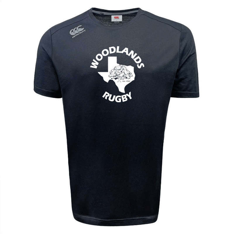 Woodlands Rugby Tempo Vapodri T-Shirt by Canterbury XS Black