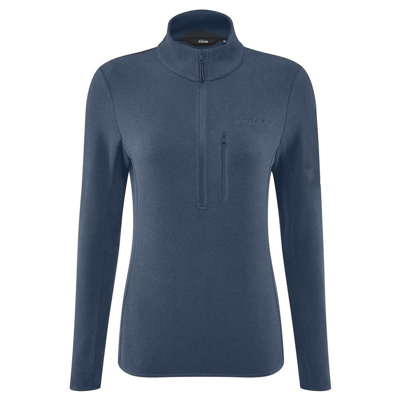 Fohn Womens Trail Quarter Zip Recycled Fleece 14 (L) Mood Indigo