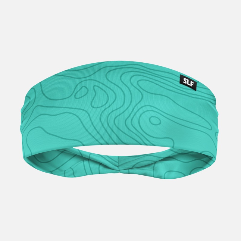 Lunar Map Mint Headband ONE SIZE Green