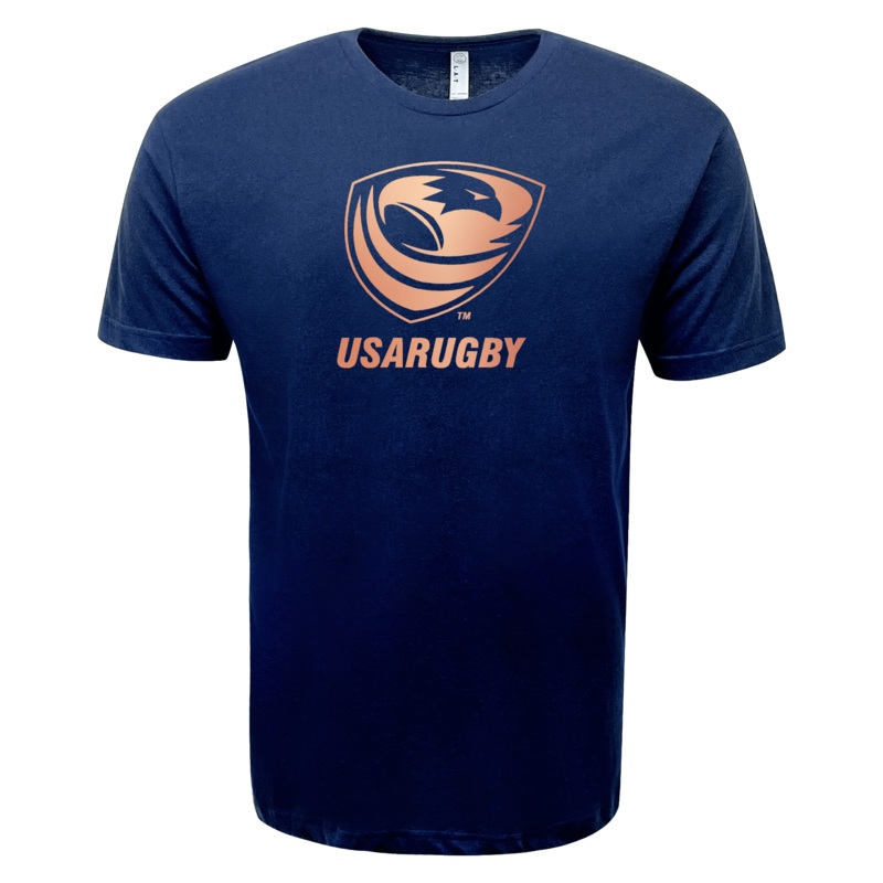 USA Rugby Bronze Supersoft T-Shirt S Black