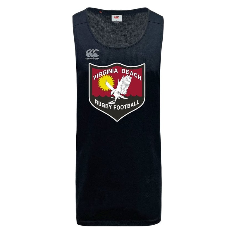 Virginia Beach RFC Tempo Vapodri Singlet by Canterbury XS Black