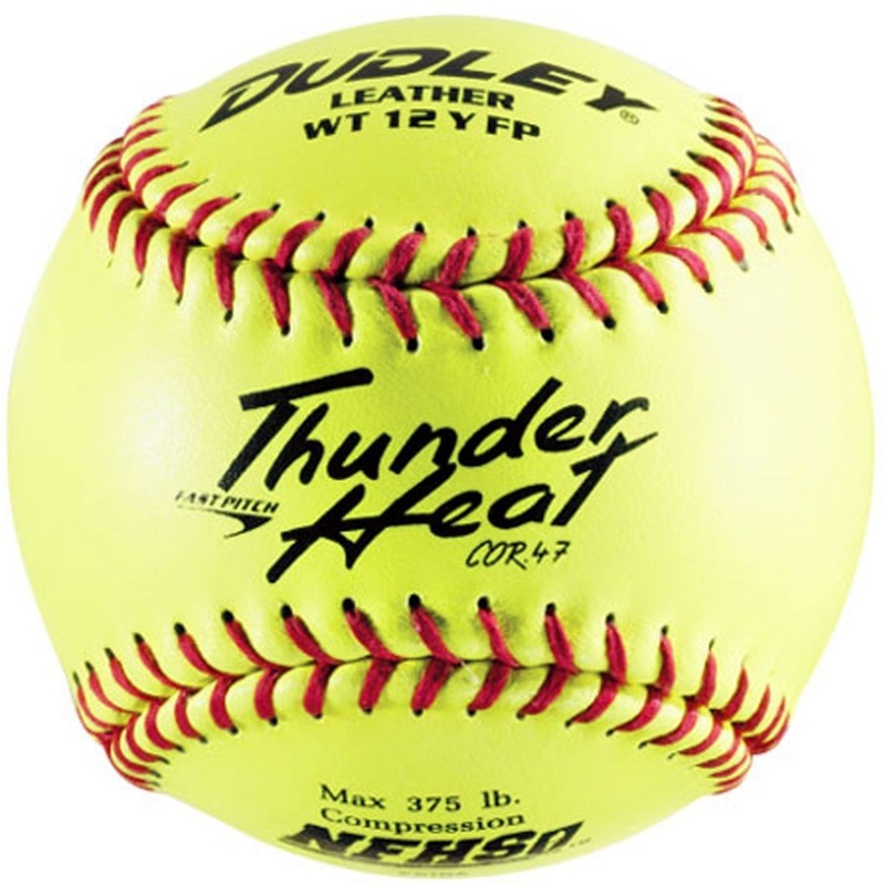 Dudley 12″ Thunder Heat 88 Stitch Leather NFHS .47/375 Fastpitch Softballs (Dozen) DOZEN