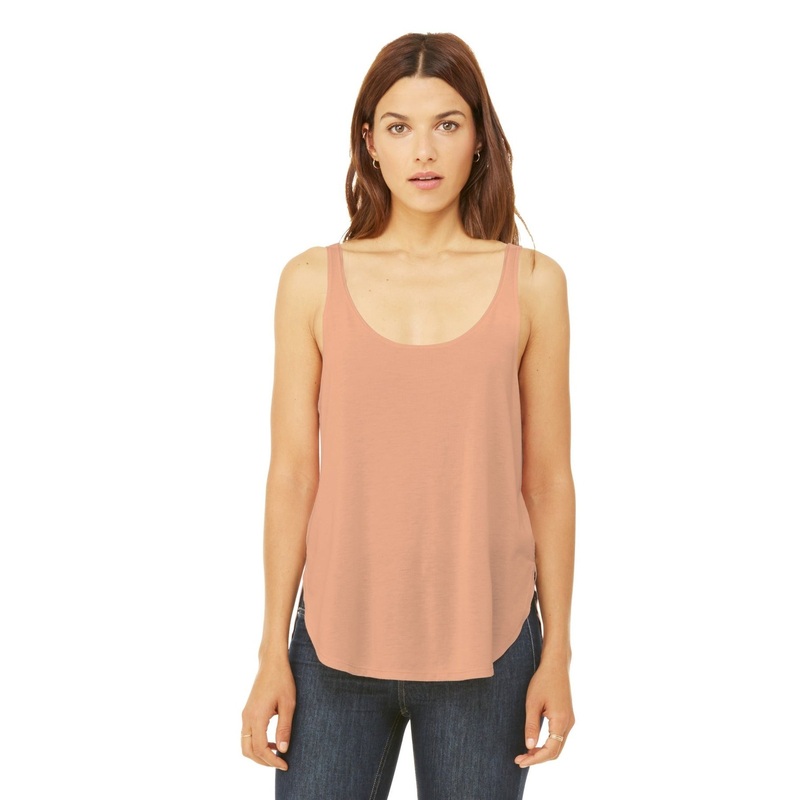 BELLA + CANVAS Women’s Flowy Side-Slit Tank Peach S