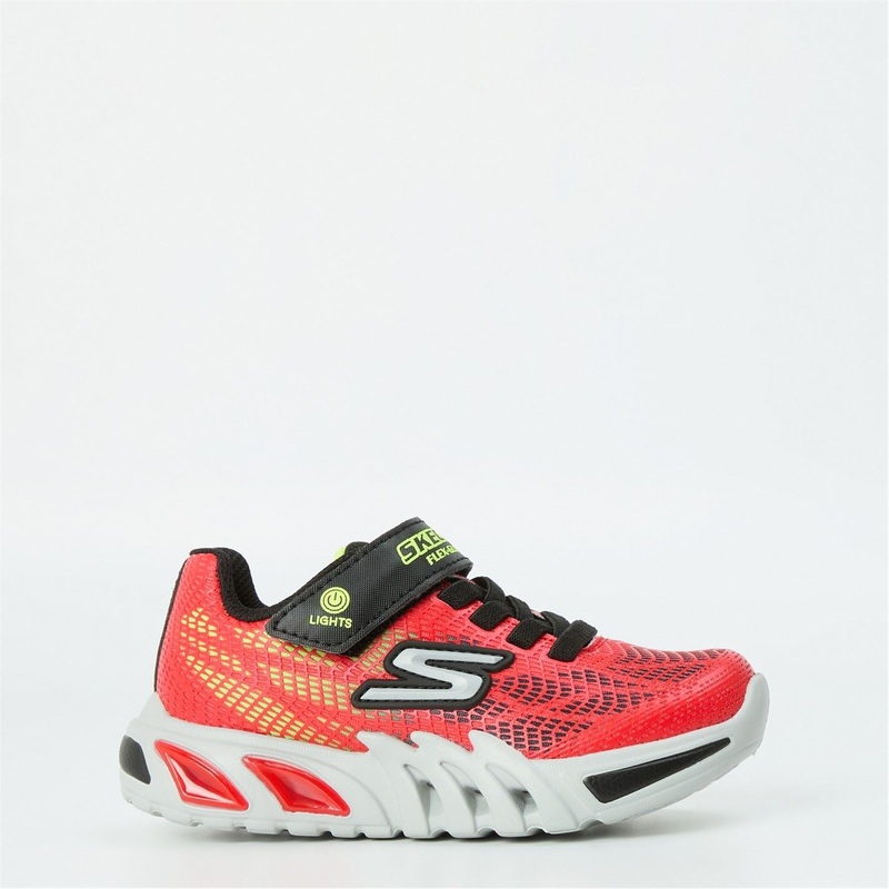 Skechers Flex Glow Child Boys Trainers C13 (32) Red/Black
