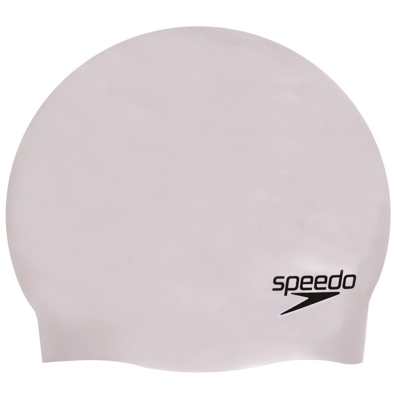 Speedo Plain Moulded Silicone Cap One Size Grey
