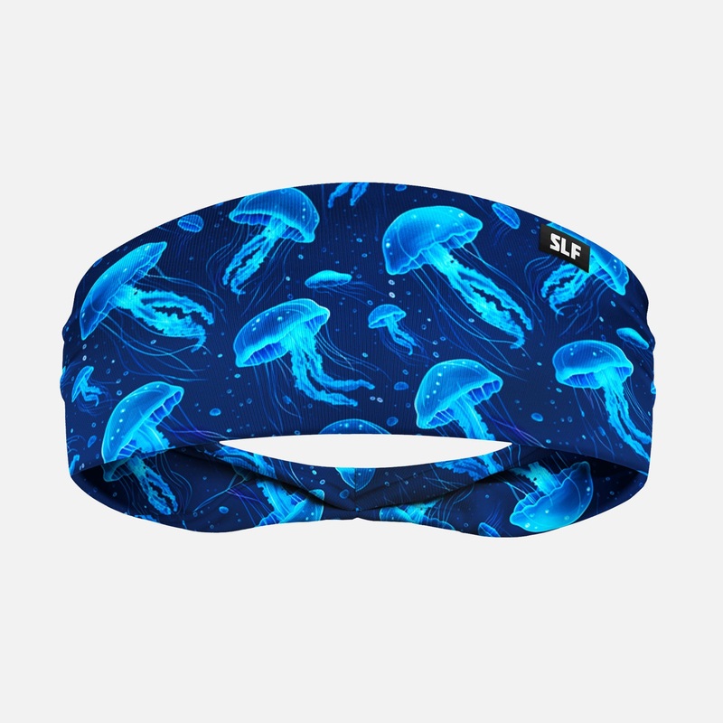 Blue Sea Jellyfish Headband ONE SIZE Blue