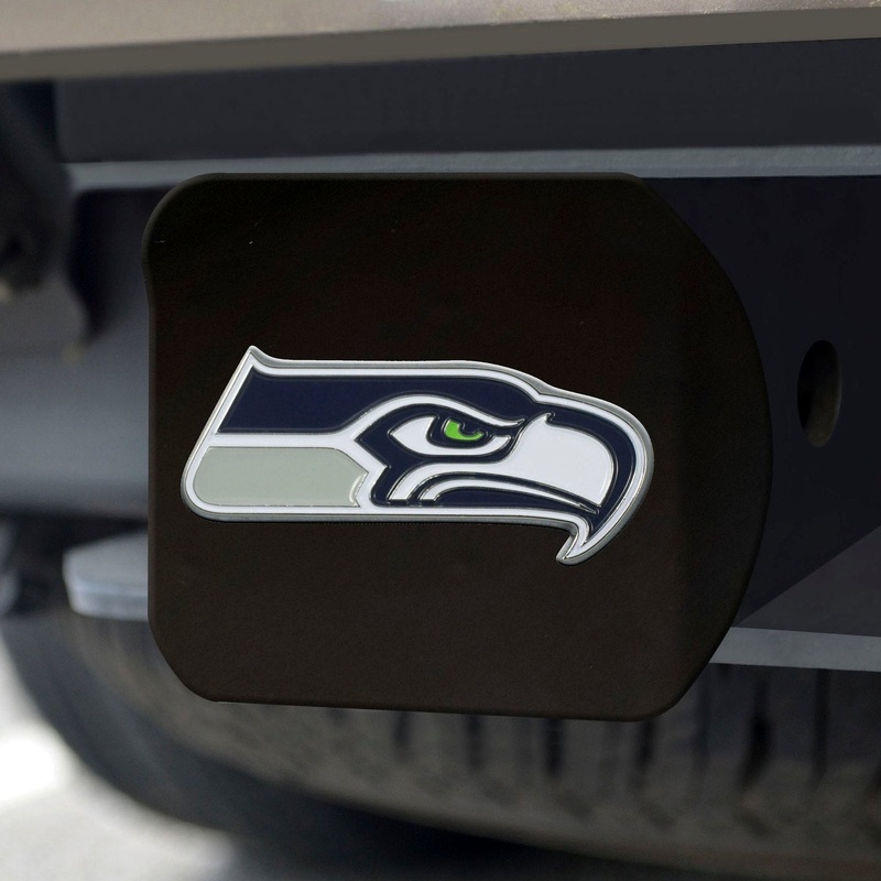 Fanmats Seattle Seahawks Black 3D Color Emblem Metal Hitch Cover