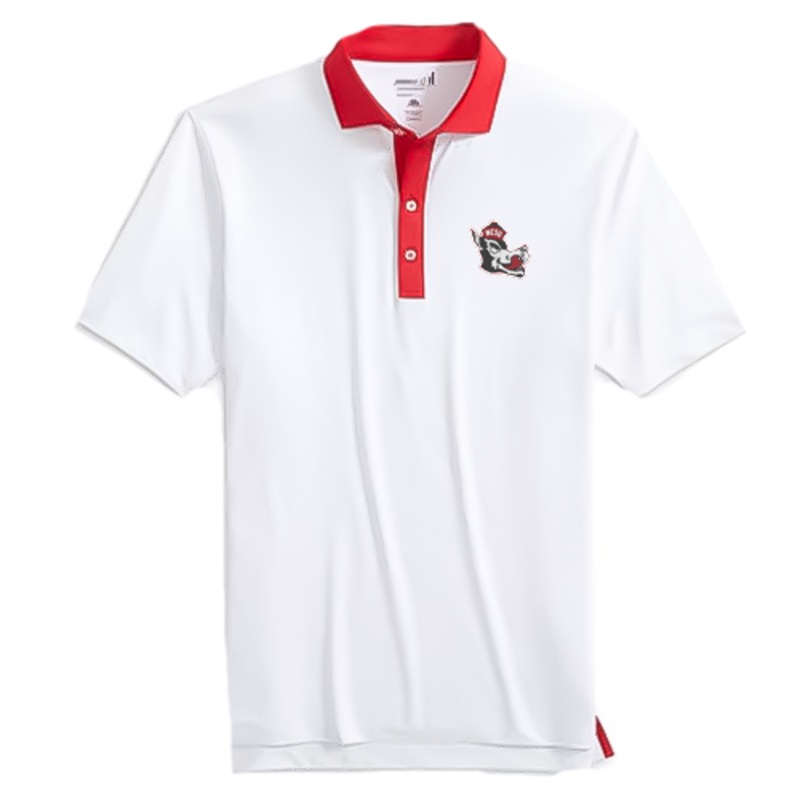 NC State Wolfpack Johnnie-O Red Collar Ramos Slobbering Wolf Golf Shirt Small